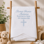 Personalised Embroidered Christening, Baptism Heirloom Quilt - Image 6