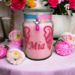Infant Loss Personalised Scented Candle with Angel Wings and Charm