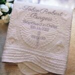 Personalised Embroidered Christening, Baptism Heirloom Quilt - Image 3