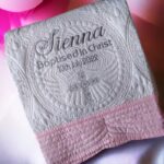 Personalised Embroidered Christening, Baptism Heirloom Quilt - Image 6