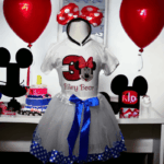 Minnie Birthday Personalised Embroidered T Shirt & Tutu Birthday Three Piece Set. - Image 7