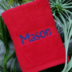 Custom Embroidered Plush Bath Towel