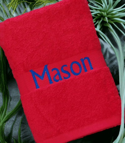 Custom Embroidered Plush Bath Towel