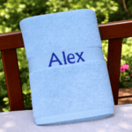 Boys Personalised Bath Towel Embroidered With Any Name - Image 9