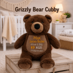 Personalised Embroidered Birth Announcement Cubby Bear - Image 5