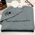 Personalised Embroidered I Wear My Heart On My Sleeve Mothers Day Jumper With Children's Names - Image 2