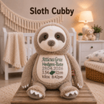 Personalised Embroidered Birth Announcement Cubby Bear - Image 4