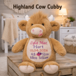 Personalised Embroidered Birth Announcement Cubby Bear - Image 7