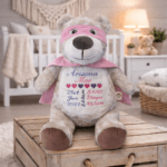 Personalised Embroidered Birth Announcement Cubby Bear - Image 23