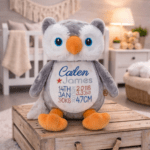 Personalised Embroidered Birth Announcement Cubby Bear - Image 27