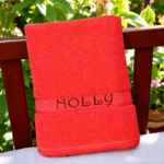Girls Personalised Bath Towel Embroidered With Any Name - Image 3