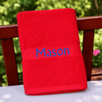 Boys Personalised Bath Towel Embroidered With Any Name - Image 6