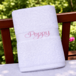 Girls Personalised Bath Towel Embroidered With Any Name - Image 8