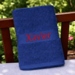 Boys Personalised Bath Towel Embroidered With Any Name - Image 3