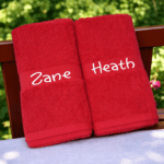Boys Personalised Bath Towel Embroidered With Any Name - Image 2