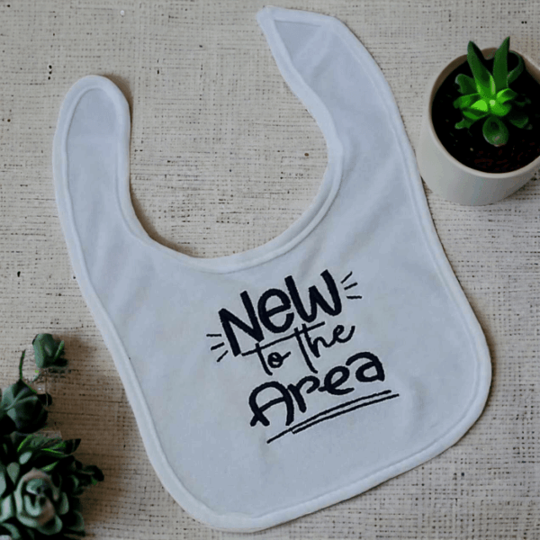 Personalised Cute Sentiments Baby Bib, Embroidered Baby Bib, Baby Shower Gift, Any Name