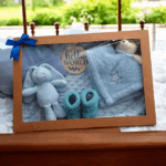 Personalised Embroidered 4pc New Born Baby Boxed Gift Set, Baby Minky Blanket Set, Embroidered Baby Shower Gift - Image 12