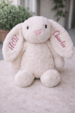 Personalised Embroidered Fluffy Bunny Rabbit Birth Announcement Any Occasion - Image 6