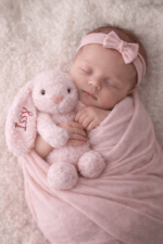 Personalised Embroidered Fluffy Bunny Rabbit Birth Announcement Any Occasion - Image 5