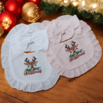 Personalised Baby Bib, Embroidered Baby Bib, Custom Baby Girl Bib, Baby Shower Gift, Ruffle Bib - Image 3