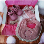 Personalised Embroidered 4pc New Born Baby Boxed Gift Set, Baby Minky Blanket Set, Embroidered Baby Shower Gift - Image 9