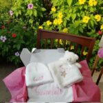 Personalised Embroidered 3pc New Born Baby Boxed Gift Set, Baby Cotton Knit Cot Blanket Set, New Baby Hamper, Embroidered Baby Shower Gift - Image 4