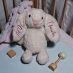 Personalised Embroidered Fluffy Bunny Rabbit-Birth Announcement-Any Occasion - Image 8