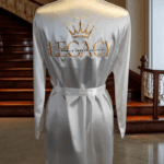 Personalised Embroidered Satin Pageant Robe