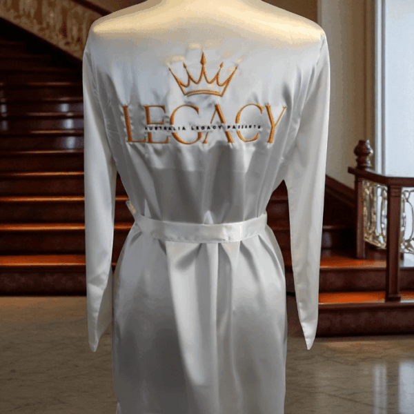 Personalised Embroidered Satin Pageant Robe