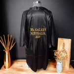 Personalised Embroidered Satin Pageant Robe - Image 6