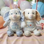 Personalised Embroidered Birth Announcement Cubby Bear - Image 3