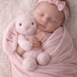 Personalised Embroidered Fluffy Bunny Rabbit Birth Announcement Any Occasion - Image 5