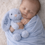 Personalised Embroidered Fluffy Bunny Rabbit Birth Announcement Any Occasion - Image 8